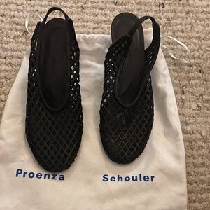 Proenza Schouler Tee Perforated slingback pumps